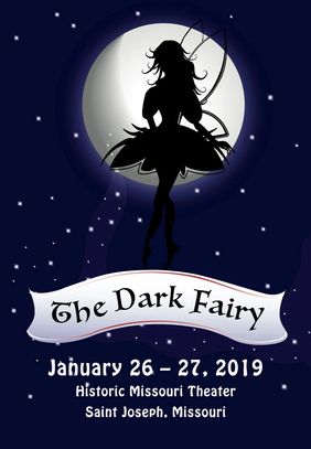 Silhouette of a fairy against a full moon with event details below.