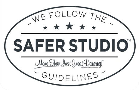 Safer Studio logo with guidelines for More Than Just Great Dancing.
