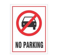 No Parking sticker