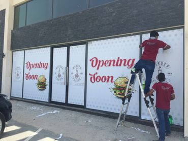 NOW OPEN SHOP STICKER BRANDING