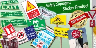 hazard Signs Construction Site Safety Sign sticker, Road Construction sign Reflective sticker