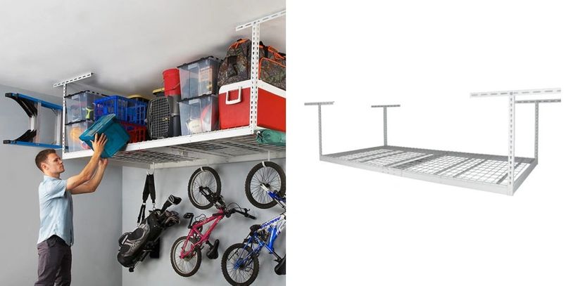 4 foot by 8 foot overhead storage rack