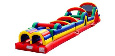 Giant Obstacle inflatable jumper with a slide.