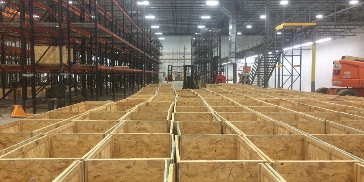 Warehouse full of crates