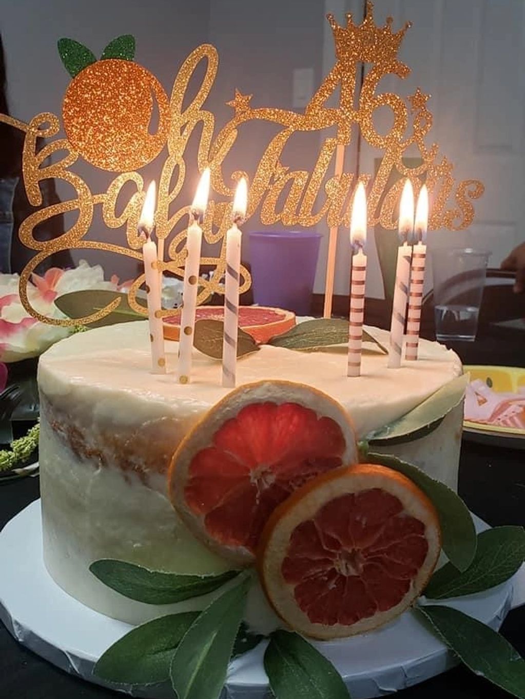 Grapefruit cake w/Grapefruit Cream Cheese Frosting