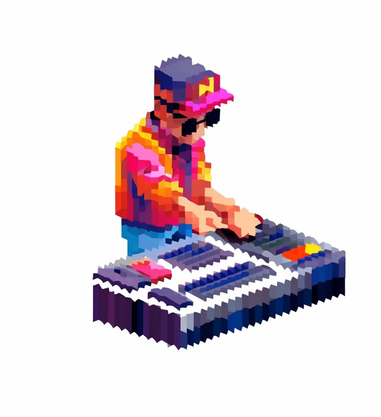 pixelated image of beat maker