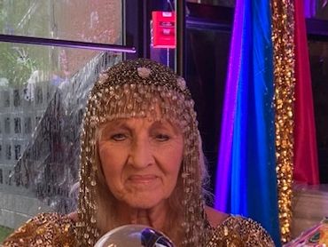 A closeup of my Cleopatra headdress