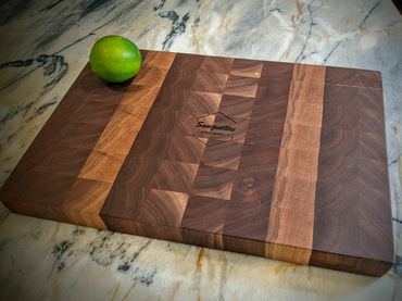 SOLD! This end-grain beauty is strong and gorgeous. (14x9.5x1") $85