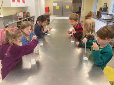 Children doing a science experiment