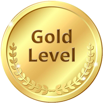 Gold level membership badge
