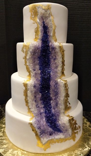 Purple geode wedding cake
