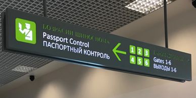 Havalimanı Işıklı Yönlendirme Panoları ve Mimari Yönlendirme Sistemleri İmalatımız. Otopark Yönlendi