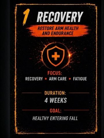 Recovery plan to restore arm health and endurance in 4 weeks.