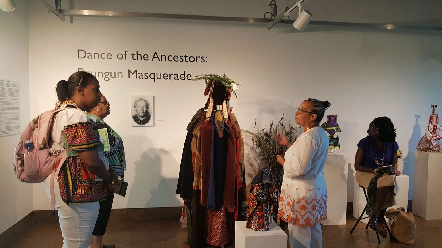 Greeting Patrons and discussing exhibition
City Gallery at Waterfront Park