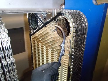 Stainless steel heat exchanger plates.