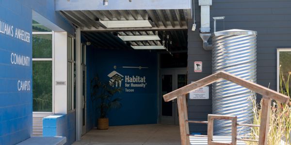 Entrance to a Habitat for Humanity Tucson building.