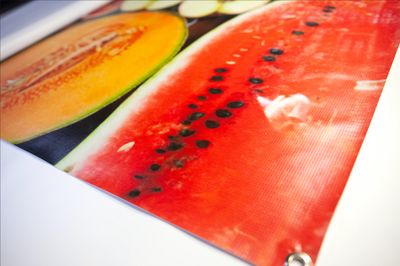 Vibrant banner featuring melons