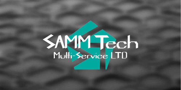 Logo of SAMM Tech Multi-Service LTD with a blurred background.