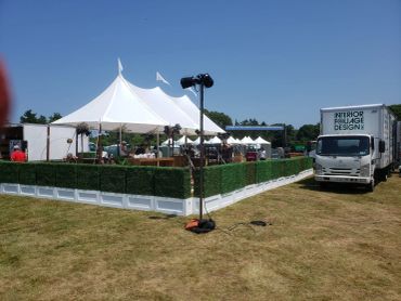 4' Tall Boxwood Hedge Rental for Outdoor Hamptons Festival
