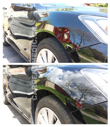 Honda Accord front fender bodyline paintless dent repair.