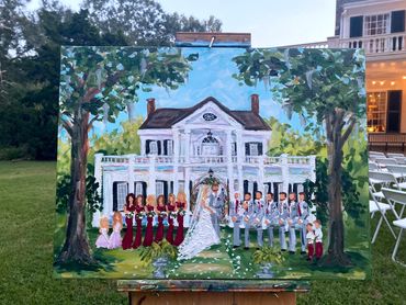 Live wedding painting reception
Louisiana
Mississippi
Wedding Artist
Plein air Ceremony