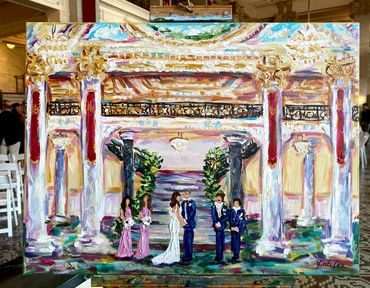 Live wedding painting reception
Louisiana
Mississippi
Wedding Artist
Plein air Ceremony