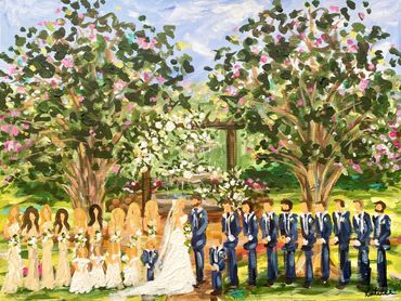 Live wedding painting reception
Louisiana
Mississippi
Wedding Artist
Plein air Ceremony
