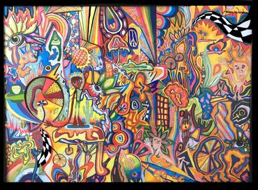 Abstract psychedelic drawing.