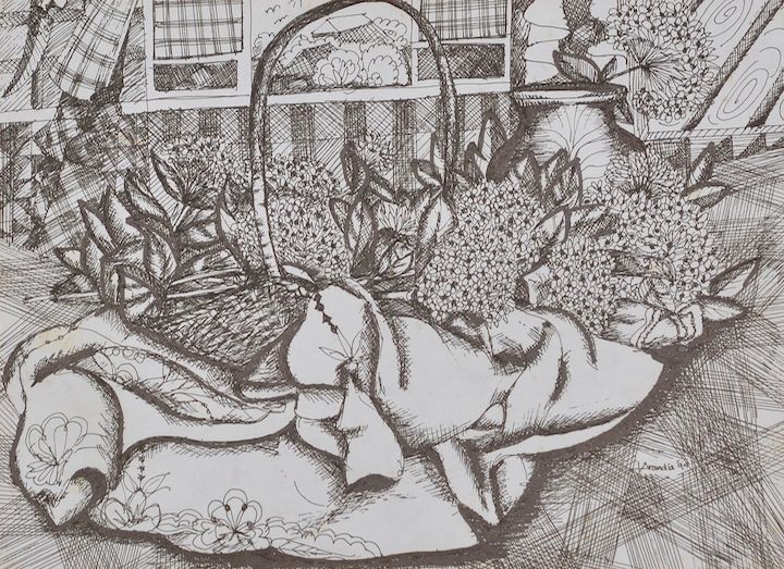 Louie Arandia
Pen and Ink
8.46in x 11.42in or 21.50cm x 29cm
1994