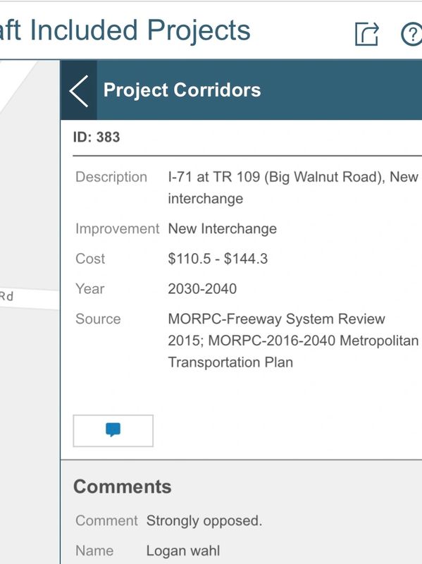 MORPC Big Walnut Interchange planning (Project ID: 383)