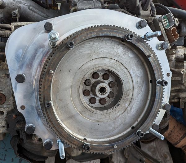 vw subaru engine conversion flywheel and adapter plate kit bellhousing ej20 ej25 beetle t25