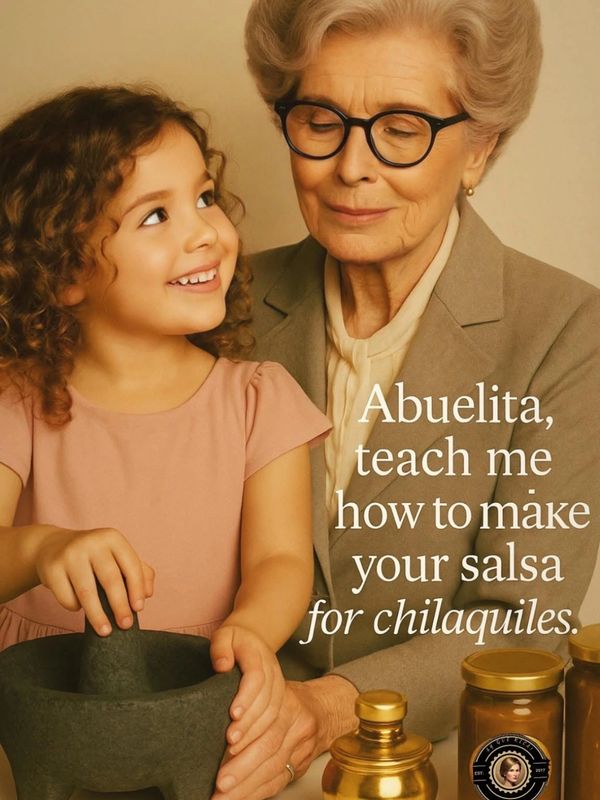 An AI portait of my beautiful Abuelita and I
