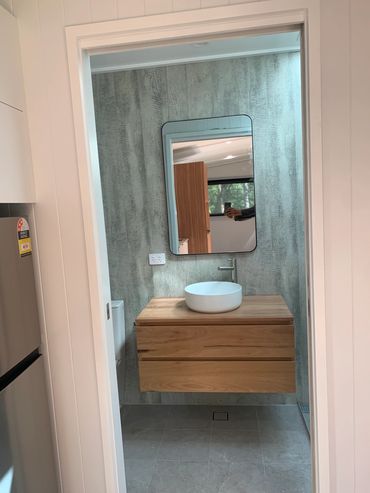 Internal VJ Cladding detail of Tiny Home