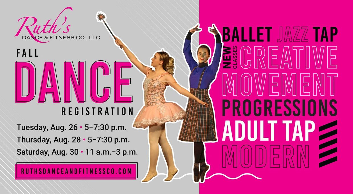 Fall Dance Registration - Aug 26 - 5-7:30pm - Aug 28 - 5-7:30pm - Aug 30 - 11am-3pm