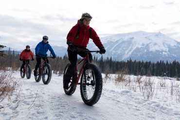fat biking in jasper alberta canada with journey bike guides