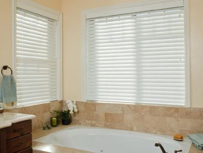 Inside mount faux wood blind