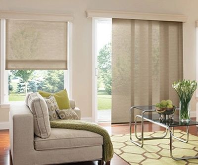 Sliding panel blind.