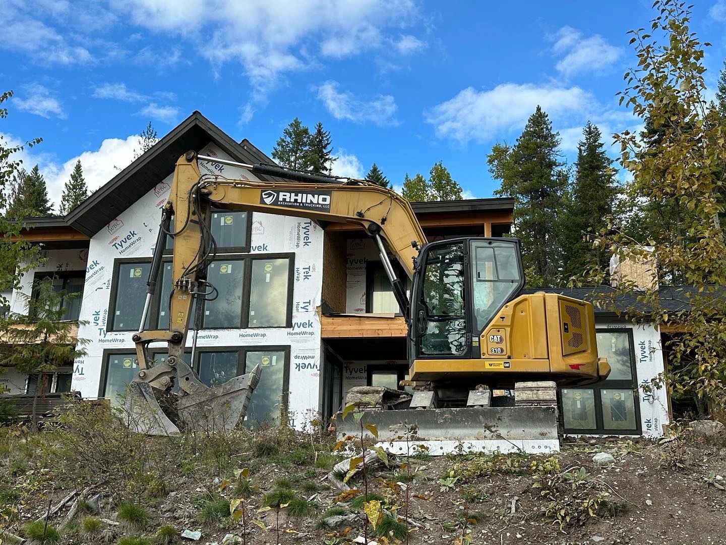 Excavation on a luxury custom home in Kalispell, Montana.