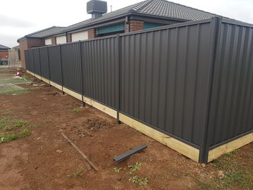 Standard Colorbond Fence with Sleepers