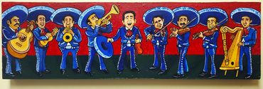Mariachis. 2021
Acrylic on Wood
7.5 x 24 inches
