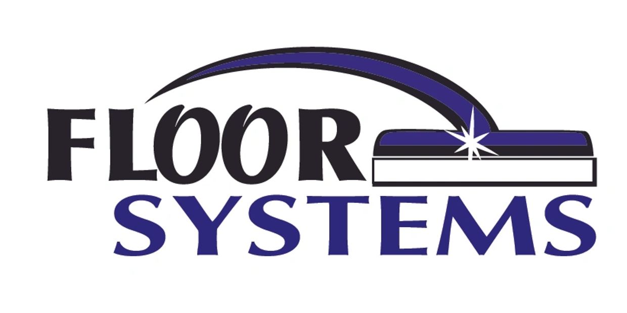 Logo for Floor Systems with a stylized cleaning tool graphic.