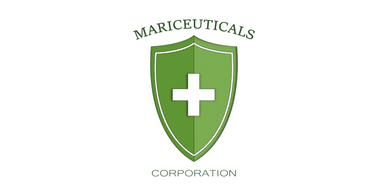 Green shield logo with a white medical cross and the text Mariceuticals Corporation.