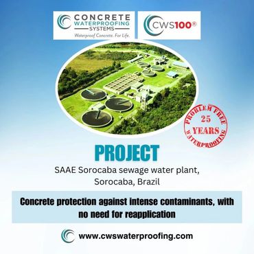 Sewage Treatment Plant (STP) treated with CWS100 for concrete protection & waterproofing.