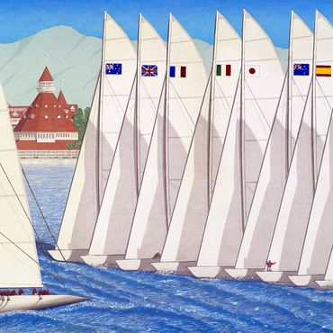 America's Cup at Del Coronado - Dan Mackin's Tropical Paintings of Paradise - Serigraph