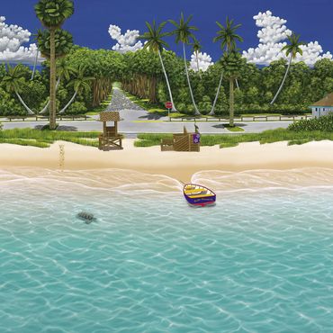 Looking Back - Dan Mackin's Tropical Paintings of Paradise - Lithograph 18"x24"