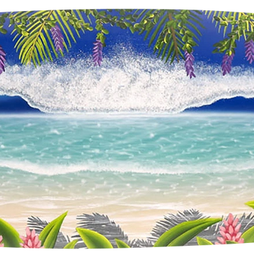 Poetry In Ocean - Surfboard - Dan Mackin's Tropical Paintings of Paradise