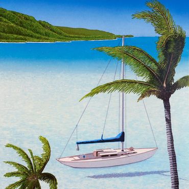 Windward Shore RT - Dan Mackin's Tropical Paintings of Paradise - Serigraph