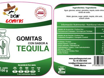 Gomitas Gourmet con Sabor y aroma a Tequila - Fabricadas 100% artesanal con la bebida de agave
