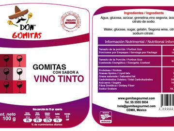 Gomitas Gourmet con Sabor a Vino Tinto - Fabricadas 100% artesanal con la bebida  original.