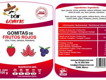 Gomitas Gourmet con Sabor a Frutos Rojos - Fabricadas 100% artesanal 